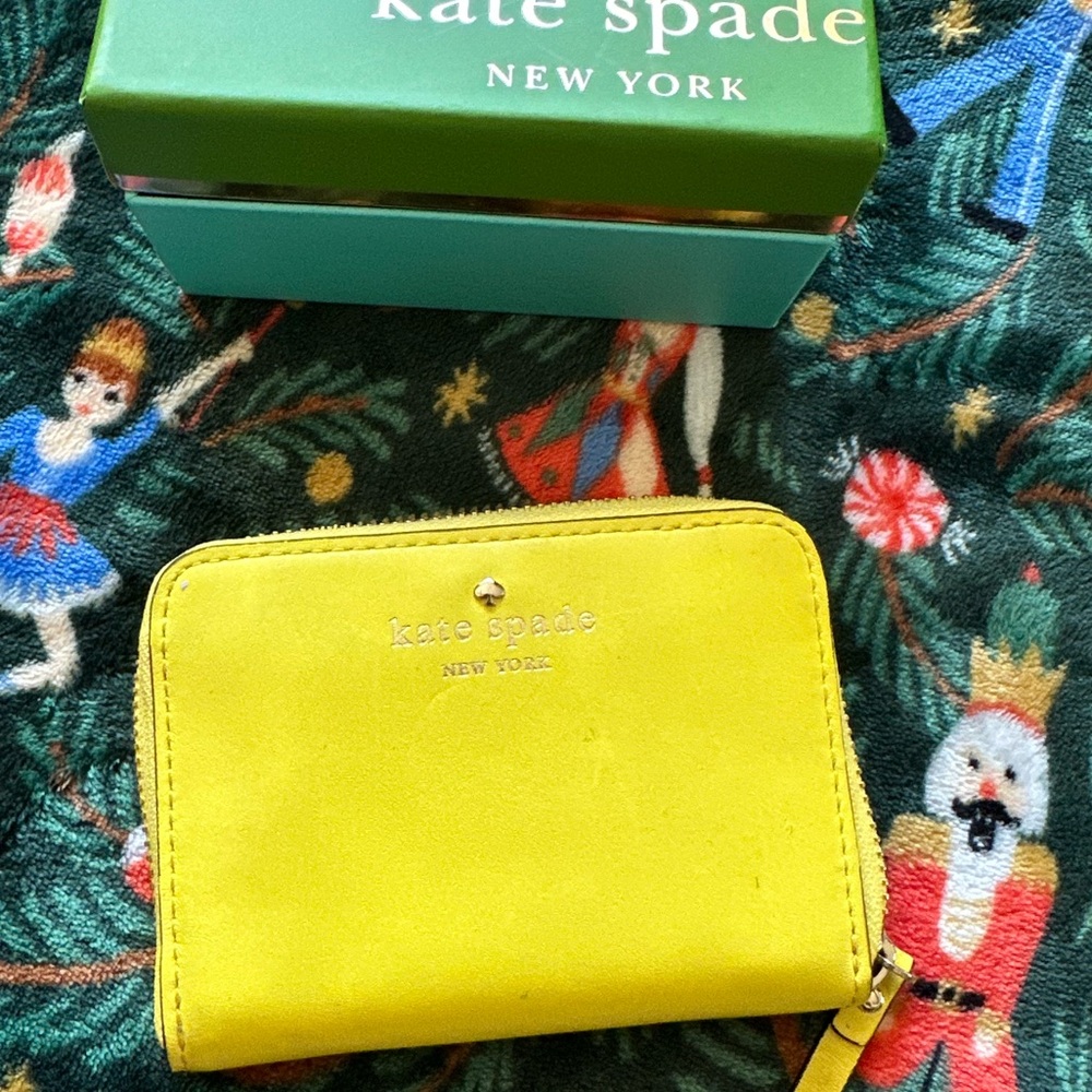 Kate Spade Lime Green Zip Around Wallet
